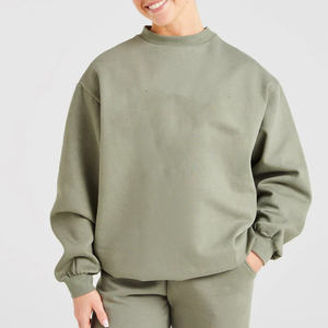 Sweat-shirt haut de gamme de haute qualité pour femmes Logo personnalisé 100% coton sweat-shirt de style uni hiver - Product Image 1