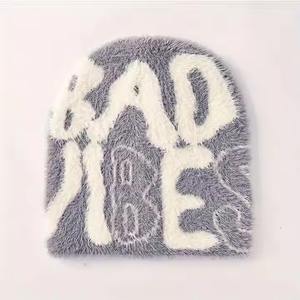 2025 Y2K adulto 100% acrílico Beanie sombreros personalizados al por mayor gorros de punto con logotipo personalizado para viajes - Product Image 2