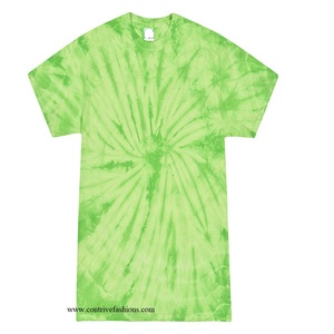 เสื้อยืดผ้าบาติกแขนสั้นสำหรับผู้ชายโลโก้แบบลำลองของผู้ชายเสื้อถักลายสาดสีย้อมสำหรับผู้ชายขนาดพิเศษกำหนดเองโลโก้2025 - Product Image 4