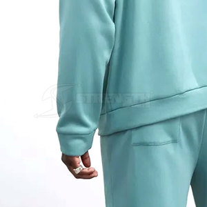 Hoodies Short Set Haute Qualité Coton Blanc À Capuche Et Shorts Ensemble Surdimensionné Drop Shoulder Hommes sweats à capuche avec short assorti ensemble - Product Image 6