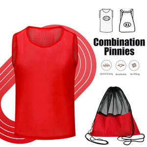 100% Polyester <b>Training</b> Bibs Custom Logo Breathable <b>Football</b> <b>Vest</b> Mesh All Season <b>Training</b> Bibs Soccer Jersey Street Wear - Product Image 2
