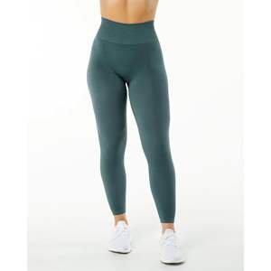 Mallas de mujer de punto sin costuras 51% POLIAMIDA 38% poliéster 11% Elastano-cónico diseño oceánico de cintura alta para uso en el gimnasio - Product Image 1