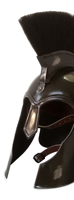 Casque d'armure en acier pour chevalier, plume noire, style médiéval grec, costume d'Achille de Troie, fait main, finition antique, décoration pour la maison