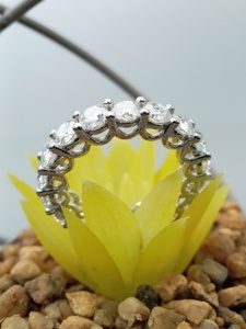 Bijoux de luxe personnalisés Bague de mariage en diamant rond 10K 14K 18K or blanc Bague en diamant cultivé en laboratoire - Product Image 5