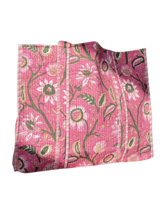 Sac fourre-tout en coton 100% matelassé avec logo personnalisé ATITHI ART, longue poignée d'épaule, fermeture à glissière, réutilisable, écologique, sac de shopping - Product Image 4