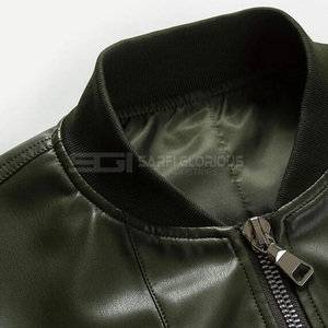 Chaquetas de cuero para hombre personalizables hechas en Pakistán 2025, calidad superior con cuello levantado, estilo callejero para invierno - Product Image 5