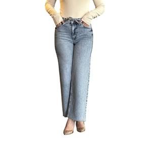 Jeans de Mezclilla para Mujer, de Alta Calidad, Cómodos, Tejido Transpirable, Cintura Media, Estilo Casual, Disponibles al por Mayor - Product Image 1