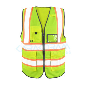 Vente chaude meilleure qualité gilet de sécurité pour hommes haute visibilité séchage rapide pour le travail d'été grandes tailles col Mandarin - Product Image 3