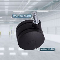 Roue jumelée de 3 pouces pour travaux légers Roues pivotantes en acier et en nylon Roue pivotante de 75mm