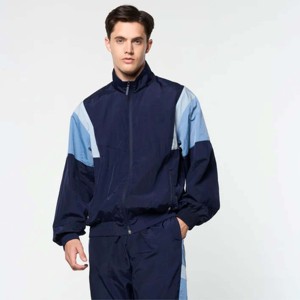 Chaqueta de chándal unisex con bloques de color Chaqueta atlética moderna y cómoda para trotar, trajes casuales y actividades al aire libre - Product Image 6