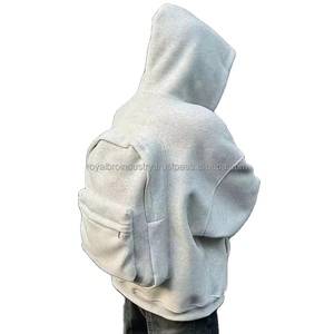 Sweat à Capuche Personnalisé 100 % Coton pour Voyage Hiver, avec Fermeture Éclair, Sac à Dos Intégré et Poche Cachée | Sweatshirt Streetwear Unisexe Brodé - Product Image 5