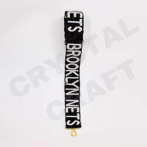 Sangle de sac à main en perles Star Yeehaw Sangles de sac en perles de rocaille en or blanc personnalisées pour sacs - Product Image 6