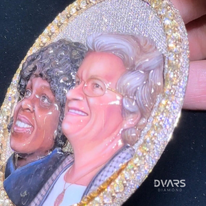 Men's Iced out VVS <b>Memory</b> Pendant, VVS Moissanite 3D <b>Memory</b> Charm Necklace, Custom Hip Hop 3d Face Pendant For Birthday <b>Gift</b> - Product Image 5