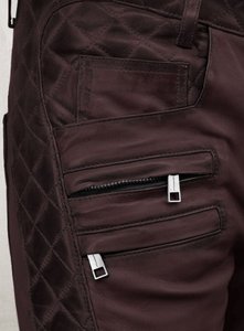 กางเกงหนัง100% คุณภาพสูงผ้าแห้งเร็วแบบลำลองสไตล์ปกติ - Product Image 4