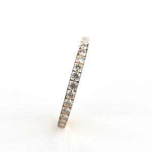 Avarta Jewellery Sterling Silver Stackable Eternity Band or <b>Thumb</b> <b>Ring</b> With <b>Gold</b> Polish - Product Image 2