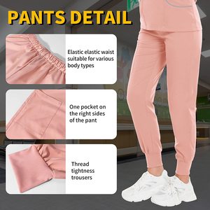 Fashionable <b>Plus</b> <b>Size</b> Blue Antibacterial Nurse <b>Scrubs</b> High Spandex Custom Soft 100% Cotton Twill Unisex Needle Hospital - Product Image 3