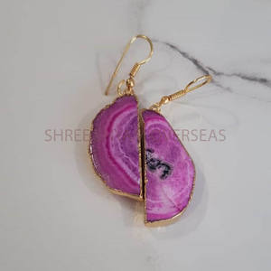 Boucles d'oreilles solaires en quartz plaqué or léger élégant confortable tenue décontractée quotidienne ensembles de bijoux de mode beauté brute métallique - Product Image 2