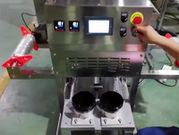 Machine de scellage de feuille manuelle Semi-automatique, Machine de scellage de feuille de pot en plastique, thermoscelleuse de tasse de bouteille