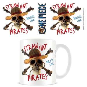 Mug One Piece Live Action avec emblème de pirate et chapeau de paille pour cadeaux sur le thème des pirates - Product Image 2
