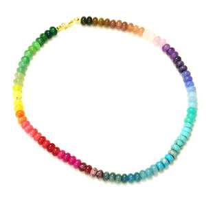 Top Quality Colorful Quartz Rondelle Beaded <b>Choker</b> Gemstone <b>Necklace</b> 7-8mm Loose Quartz Beads <b>Necklace</b> Fine <b>Fashion</b> Jewelry Bulk - Product Image 5