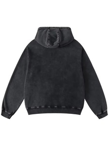 Sweat à capuche tendance pour homme, style hip-hop, imprimé, en coton lavé, doublé polaire, tricoté pour l'hiver - Product Image 2