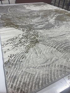 2025ที่มีคุณภาพสูงผ้าฝ้ายไม้ไผ่ล้างทำความสะอาดได้กลางแจ้งห้องนั่งเล่นเด็กพื้นที่แอบสแตรกต์รูปแบบวงรีพรมปูพื้นตกแต่งบ้าน - Product Image 2