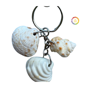 Porte-clés en coquillage naturel, fait à la main, design simple, cadeau de bord de mer - Product Image 5