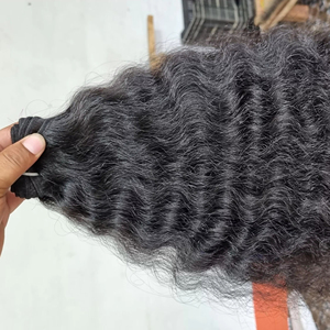 Machine d'extensions de cheveux humains Remy indiens bruts vierges de haute qualité Double trame fabricant de gros vague naturelle - Product Image 1