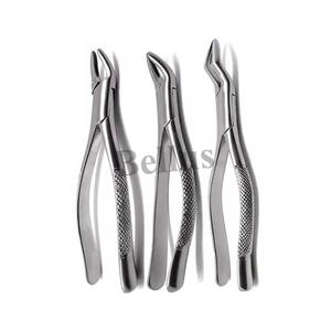 Fórceps dentales de extracción de molares inferiores de alta precisión, instrumentos profesionales de cuidado bucal de acero inoxidable, mango dentado duradero - Product Image 1