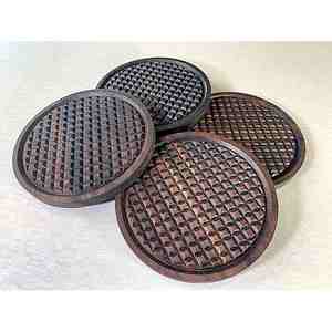 Sous-verres en bois de noyer gravés personnalisés de qualité supérieure à l'exportation - Product Image 4