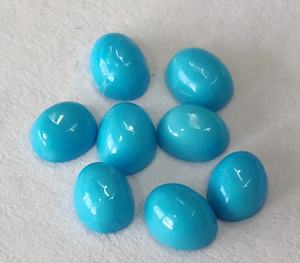 Cabujón ovalado turquesa de la Bella Durmiente de Arizona natural 3x5mm de alta calidad-turquesa de Arizona suelta - Product Image 1