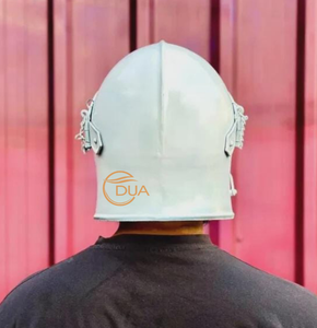 Casco Medieval Barbuta Color Blanco, Armadura de Caballero con Ranuras Estrechas para los Ojos, para Cosplay, Exhibición, Decoración y Coleccionistas - Product Image 6