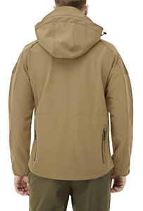 2025 New Men's Waterproof Tactical Softshell Hooded Winter Jacket Breathable <b>Windbreaker</b> Canvas High Street Style OEM Available - Product Image 2