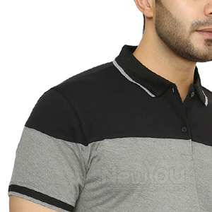 Vente directe d'usine meilleure qualité hommes pour polo 100% coton tissu à séchage rapide Top vente Style à motif solide - Product Image 5