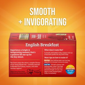 Twinings English Breakfast <b>Black</b> Tea Individually <b>Wrapped</b> Bags, 20 Count (Pack of 6), 120 Teabags - Product Image 3