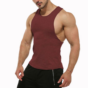 Camiseta Deportiva para Hombre, 100% Algodón, Estilo Stringer, Básica para Gimnasio, Elástica, Transpirable, de Secado Rápido, Tejido de Punto, Ecológica, 180g - Product Image 2