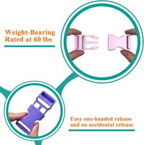 Seitenschnalle Gürtelschnalle mit individuellem Logo Gurtschnalle Kunststoffschnalle Farbige Gravierbare Produktanpassung Hundehalsband-Schnalle - Product Image 2