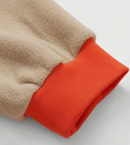 Chaquetas de hombre Chaqueta de gran tamaño personalizada con bordado de letras de retazos Tela de punto de manga larga informal Diseño de cremallera de tendencia - Product Image 4