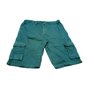 Short de plage cargo décontracté 100% coton pour hommes Pantalon en toile confortable et écologique avec fermeture éclair Short de bain solide pour vêtements de plage - Product Image 1