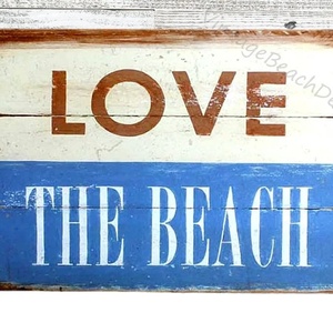 Love The Beach Tin Sign Signe en métal durable de haute qualité élégant pour l'utilisation de la décoration extérieure de l'hôtel à la maison au prix de gros - Product Image 1