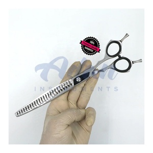 กรรไกรซอยขนสัตว์เลี้ยงแบบโค้ง ADAN INSTRUMENTS รุ่น Professional Luxury สำหรับสุนัขและแมว ทำจากสแตนเลสสตีล - อุปกรณ์กรูมมิ่งสัตว์เลี้ยงอเนกประสงค์ - Product Image 1