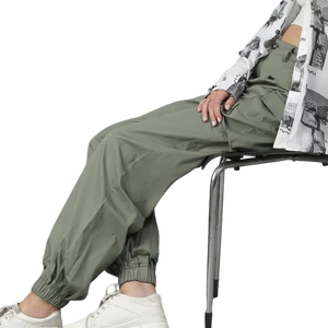 Lightweight <b>Women's</b> Cargo Pants Jogger Style for Hiking Everyday Wear Soft Comfortable Quick Dry Breathable Striped Pattern 100% - Product Image 5
