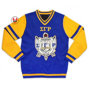 Sweat-shirt à col rond brodé pour femmes de la sororité Sigma Gamma Rho |   Col rond en coton brodé sur mesure pour femmes de la sororité SGRho - Product Image 2