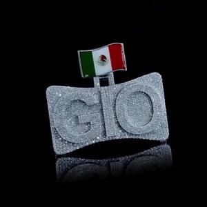 Pendentif glacé VVS Moissanite diamant pendentif en forme de coeur Hip Hop bijoux fins pour hommes en argent sterling 925 - Product Image 2