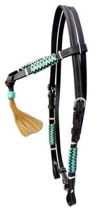 Vente en gros de perruque marron en cuir noir de qualité supérieure avec poils à nouer en cuir brut pour l'équitation - Product Image 4