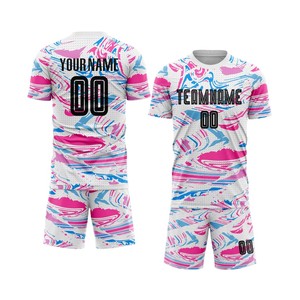 Uniforme de football personnalisé par sublimation, respirant, léger, manches courtes, été, avec impression de logo et support de conception personnalisée - Product Image 1
