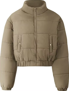 Chaqueta acolchada recortada de moda superior 2026 para mujer con bolsillo con cremallera y cálida última moda nuevas chaquetas acolchadas para mujer - Product Image 4