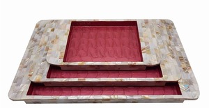 Elegante bandeja para servir con incrustaciones de fregona hecha a mano diseñada para comedor de lujo, estilo de sala de estar y decoración interior moderna - Product Image 2