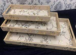 <b>Black</b> Marble Design Resin Wood Top Selling High Quality Designer <b>Tray</b> Set <b>Serving</b> Decorative <b>Tray</b> at Best Price From SCI - Product Image 5