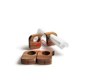 Porte-ronds de serviette Logo personnalisé Nouvelle arrivée disponible au prix de gros Porte-anneaux de serviette Vaisselle en bois personnalisée - Product Image 4